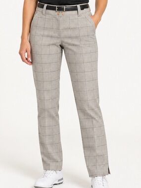 Nike Golf Women’s 4P Dri-FIT Plaid Straight Leg Pants Petite Side Vents